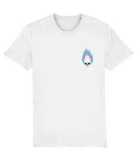 Flaming Skull Trans Flag Colours Tee