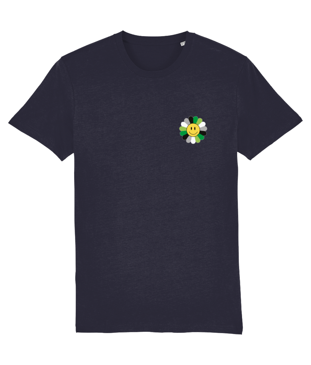 Aromantic Flower Flag Tee