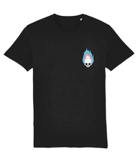 Flaming Skull Trans Flag Colours Tee