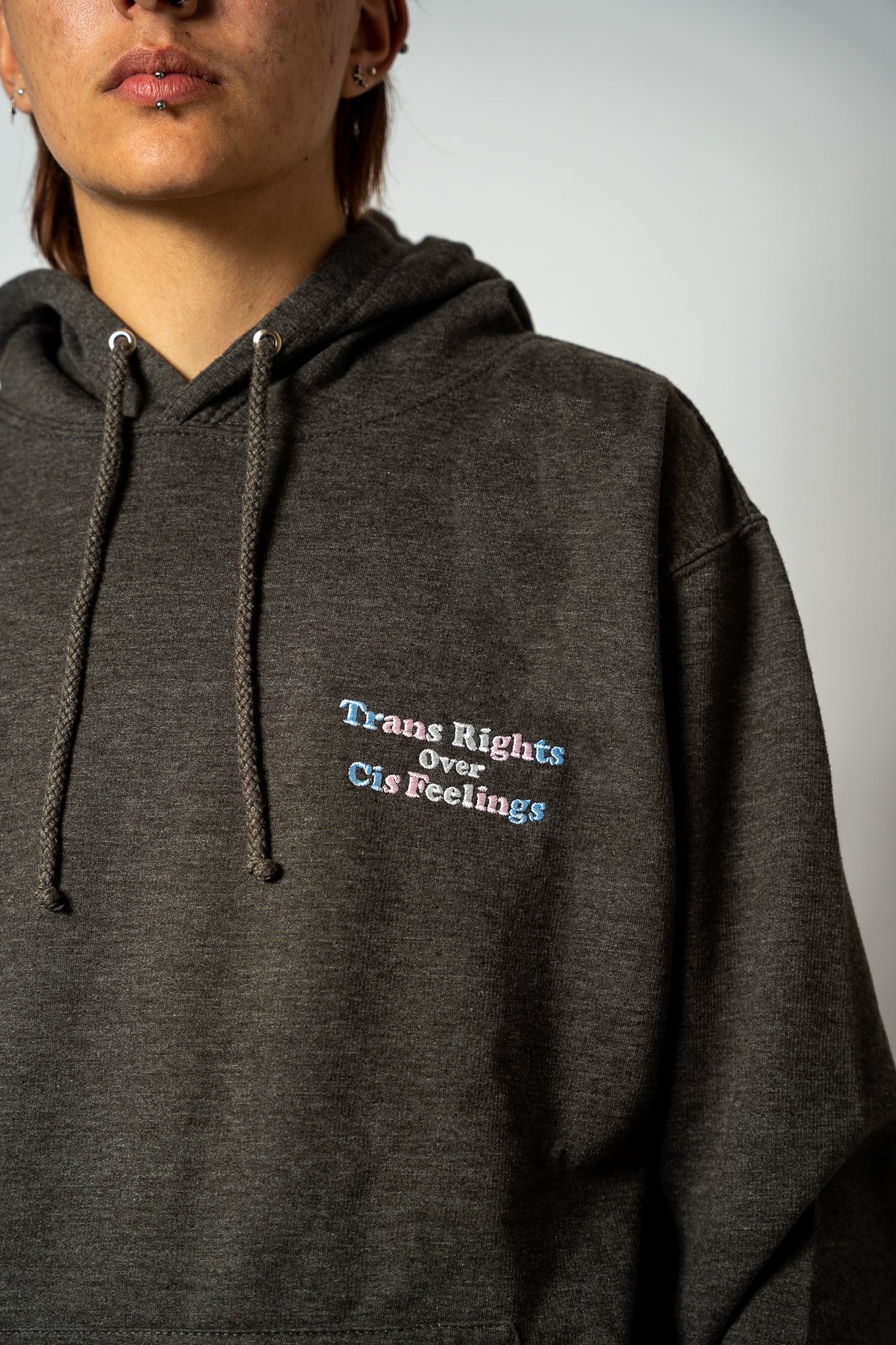 Trans Rights Over Cis Feelings Trans Flag Colours Hoodie