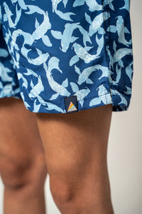 Swim Shorts with Packing Pouch Patterned