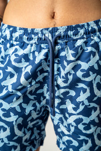 Swim Shorts with Packing Pouch Patterned