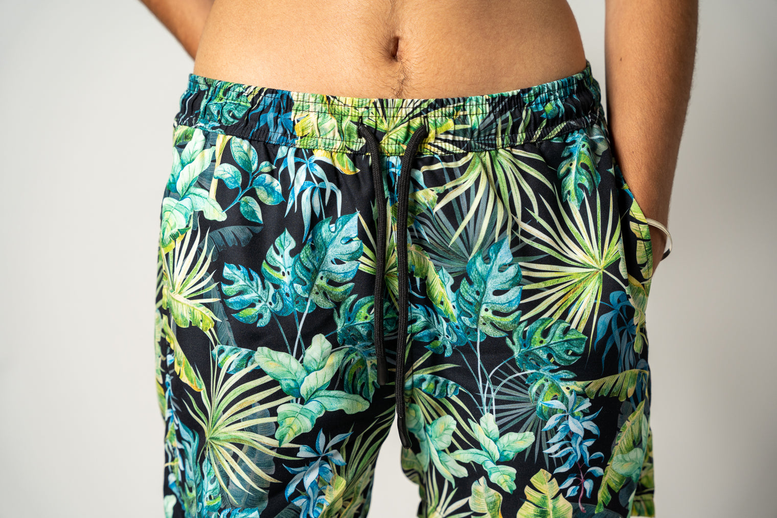 Swim Shorts with Packing Pouch Patterned