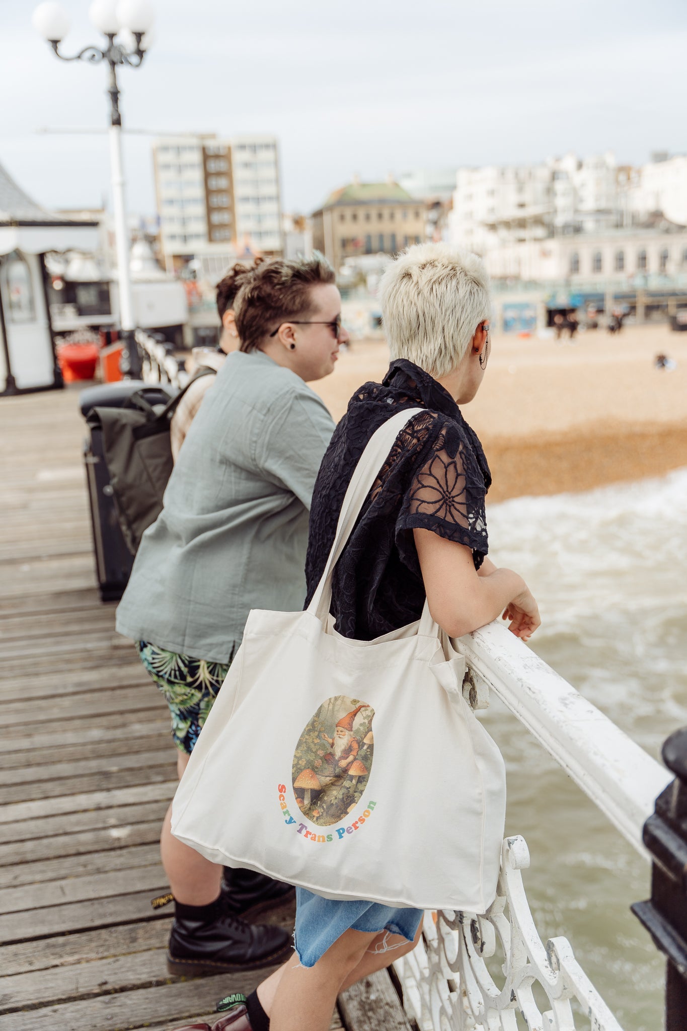 Scary Trans Person Shopper Bag