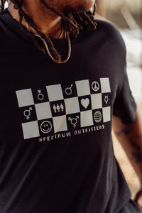 Queer Checkerboard tee