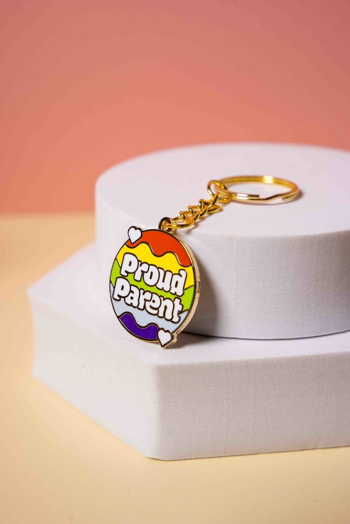 Proud Parent Rainbow Keyring