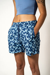 Swim Shorts with Packing Pouch Patterned