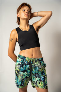 Swim Shorts with Packing Pouch Patterned