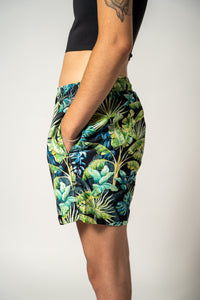 Swim Shorts with Packing Pouch Patterned